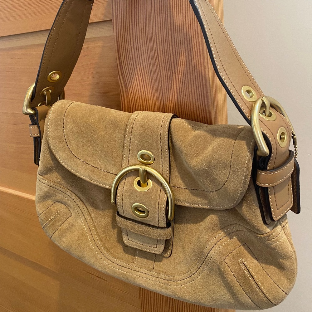 Suede Coach Purse